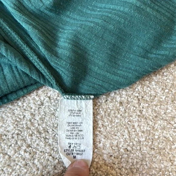 Pink Clover Nevea Green Flutter Short Sleeve Knit Top Women's Size Medium - Picture 7 of 7